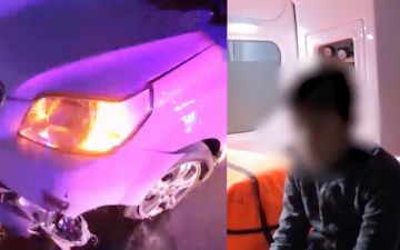 Ученик четвертого класса угнал «‎Нексию»‎ и врезался в бордюр 