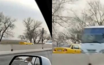 Как в кино: в Узбекистане водитель «Нексии» «бежал» от машины ДПС по встречной полосе