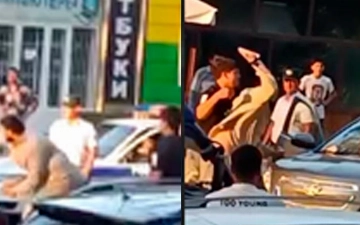 Житель Ферганы разбил стекла таксисту, который не отвечал на звонки (видео)