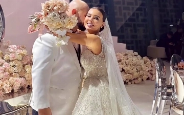 Оксана Самойлова выбрала платье из ташкентского свадебного салона – видео