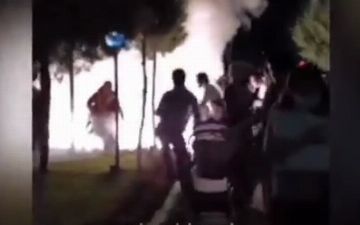 Во время празднования 9 мая один из не догоревших элементов фейерверка упал на зрителей