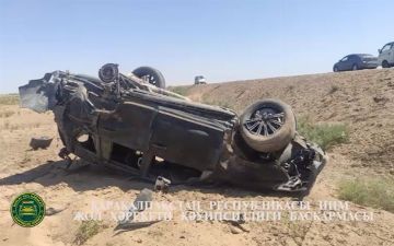 В Каракалпакстане перевернулся Prado под управлением гражданина Казахстана. Один человек погиб