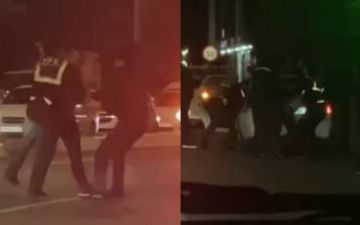 Подозреваемый в употреблении наркотиков бросился убегать от сотрудников ППС по проезжей части — видео