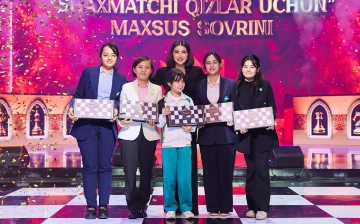 Саида Мирзиёева и Комил Алламжонов наградили победителей шахматного турнира Zakovat-Gambit 