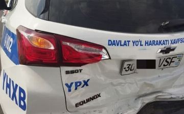 В Самарканде водитель «Форда» помял патрульную машину