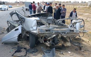 В Кашкадарьинской области в «Нексии» взорвался газовый баллон